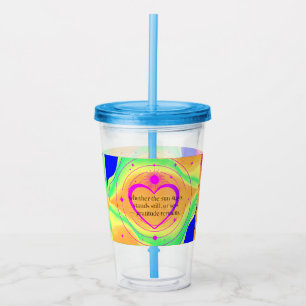 Verre En Acrylique Gratitude Remains™ : Amour & Intention Inspirati