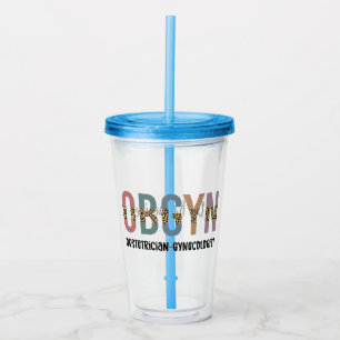 Verre En Acrylique Gynécologue obstétricien OBGYN personnalisé
