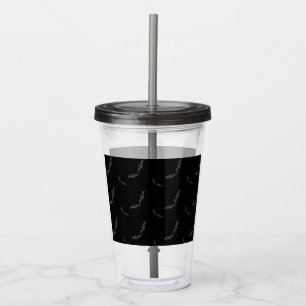 Verre En Acrylique Halloween/chauve-souris acrylique tumbler