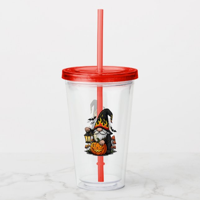 Verre En Acrylique Halloween Gnome Acrylic Tumbler (Devant)