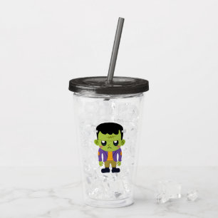 Verre En Acrylique Halloween monstre Frankenstein Green