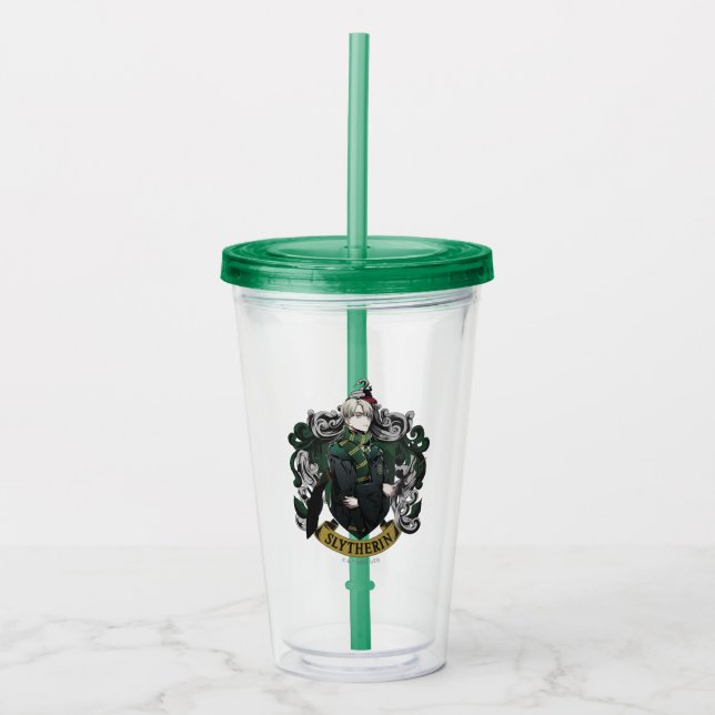 Verre En Acrylique HARRY POTTER™ | Anime Draco Malfoy House Crest (Devant)