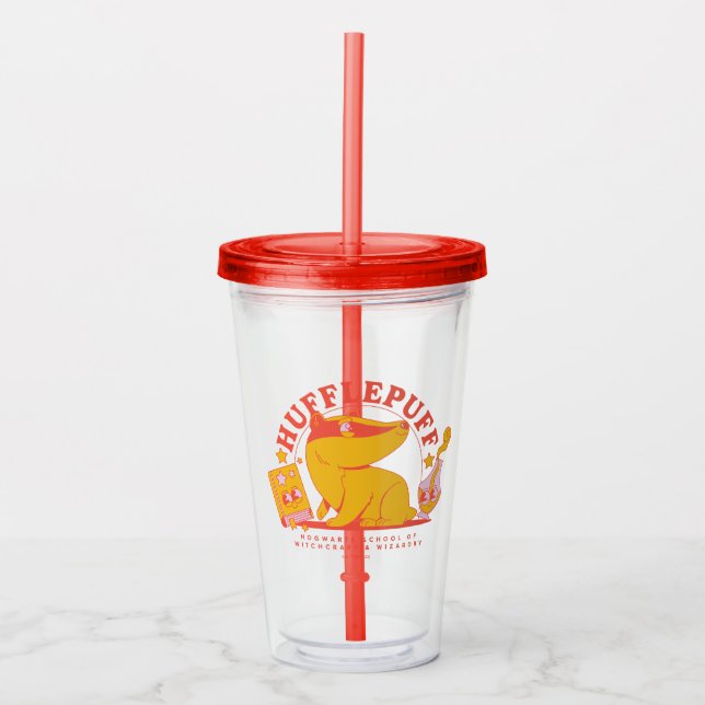 Verre En Acrylique HARRY POTTER™ | Cute HUFFLEPUFF™ (Devant)