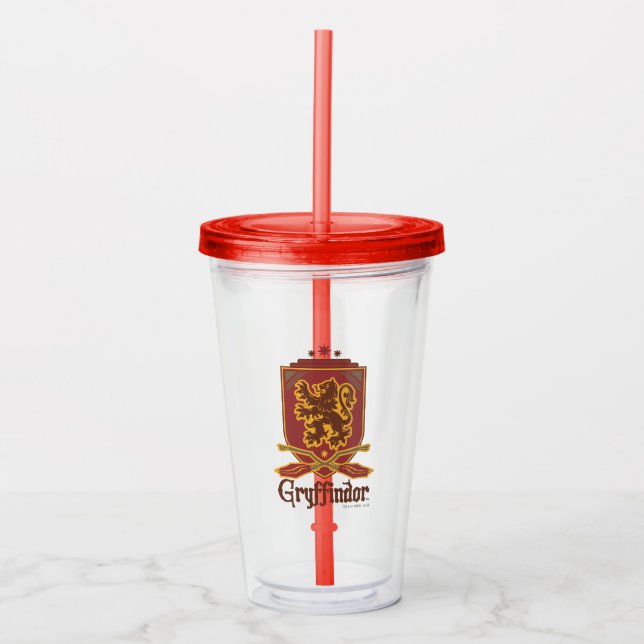 Verre En Acrylique Harry Potter| Insigne Gryffindor QUIDDITCH™ (Devant)