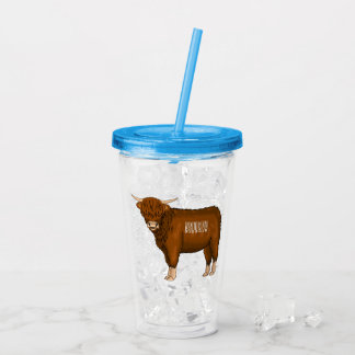 Verre En Acrylique Highland cow