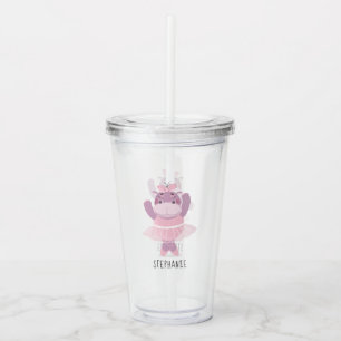 Verre En Acrylique Hippo Ballerina