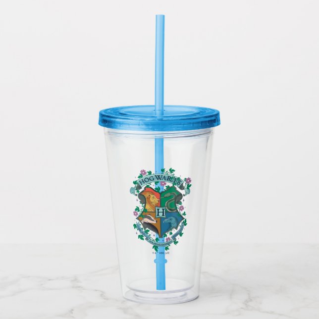 Verre En Acrylique HOGWARTS™ Floral Crest (Devant)