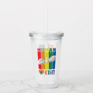 Verre En Acrylique humain Être gentil Arc en ciel LGBTQ