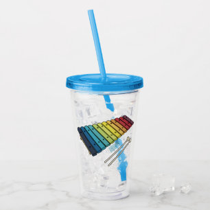Verre En Acrylique Illustration de bande dessinée en Xylophone