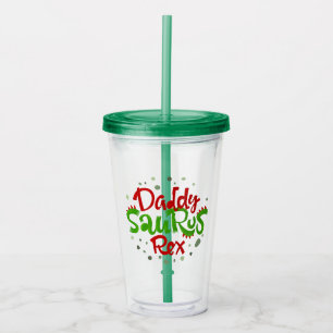 Verre En Acrylique Illustration de Daddy Saurus Rex