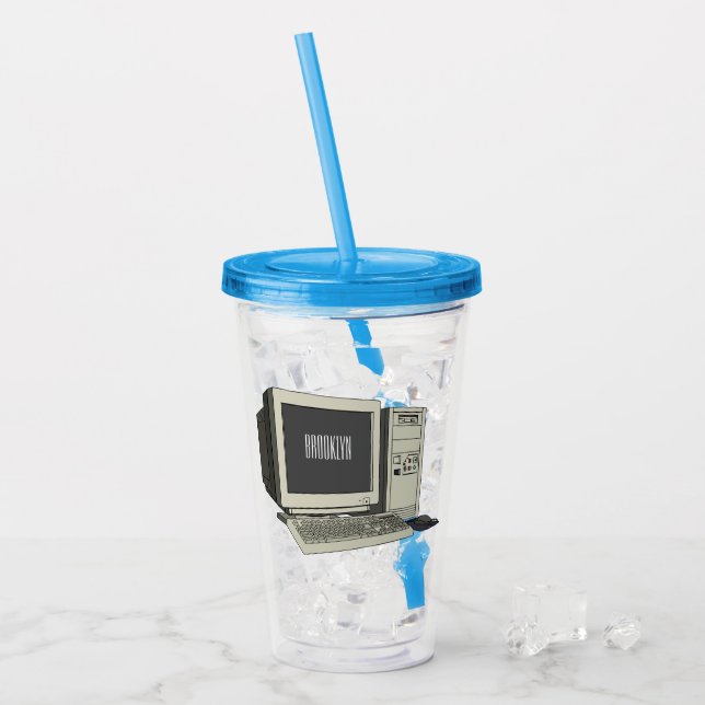 Verre En Acrylique Illustration de dessin sur ordinateur (Devant glace)