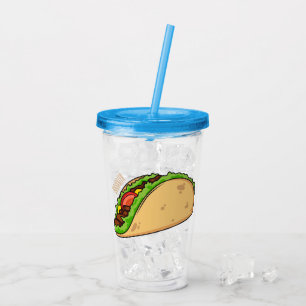 Verre En Acrylique Illustration de dessin sur Taco