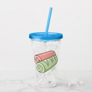 Verre En Acrylique Illustration de gâteau suisse roll / roll