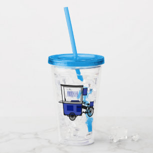Verre En Acrylique Illustration de la charrette alimentaire
