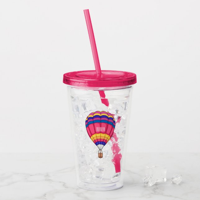 Verre En Acrylique Illustration de la montgolfière (Devant glace)