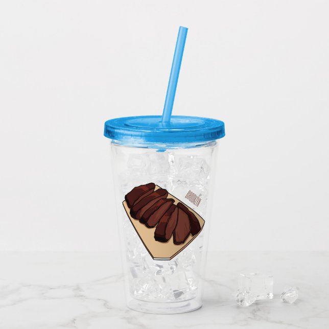 Verre En Acrylique Illustration de la poitrine de boeuf (Dos glace)