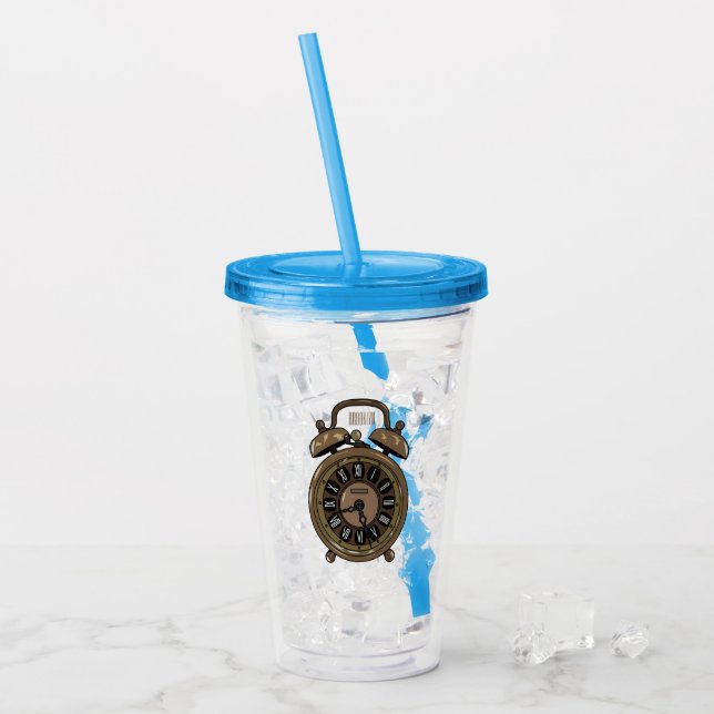Verre En Acrylique Illustration de l'horloge d'alarme (Devant glace)