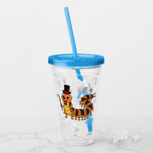 Verre En Acrylique Illustration drôle de dessin animé centipede