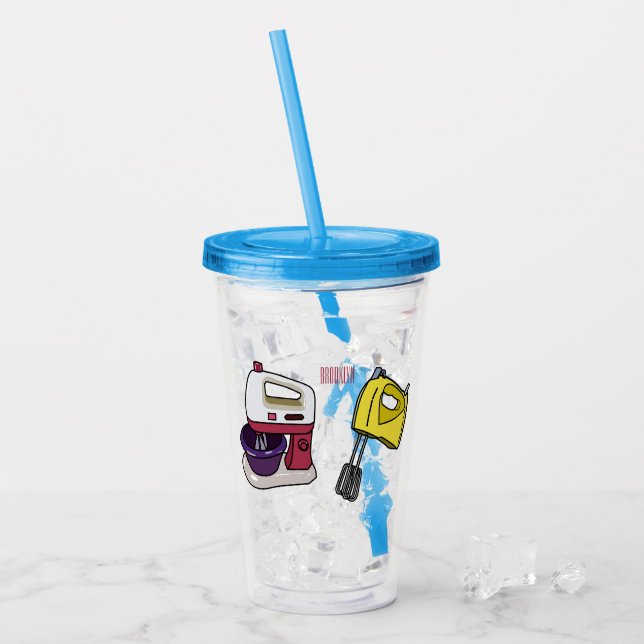 Verre En Acrylique Illustration du mixer (Devant glace)