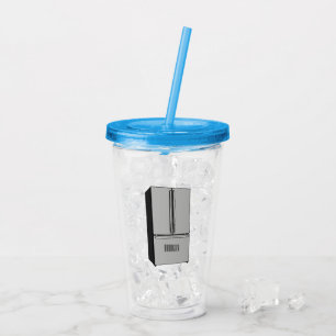 Verre En Acrylique Illustration du réfrigérateur de porte française