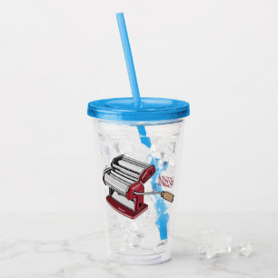 Verre En Acrylique Illustration d'un fabricant de pâtes alimentaires