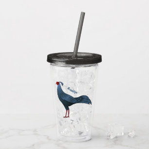 Verre En Acrylique Illustration d'un oiseau siamois victime d'un tir