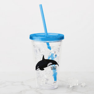 Verre En Acrylique Illustration d'une baleine tueuse