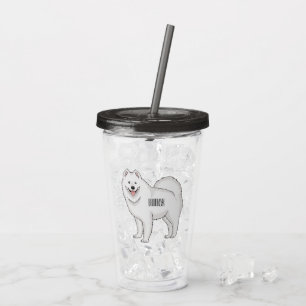 Verre En Acrylique Illustration Samoyed dog