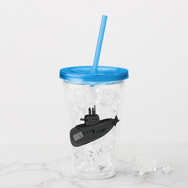 Verre En Acrylique Illustration sous-marine (Dos glace)