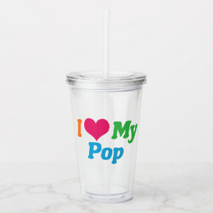 Verre En Acrylique J'Aime Mon Pop