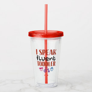 Verre En Acrylique Je Parle Enseignant De Garderie Fluent Toddler