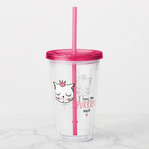 Verre En Acrylique Je T'Aime Pleurer Beaucoup