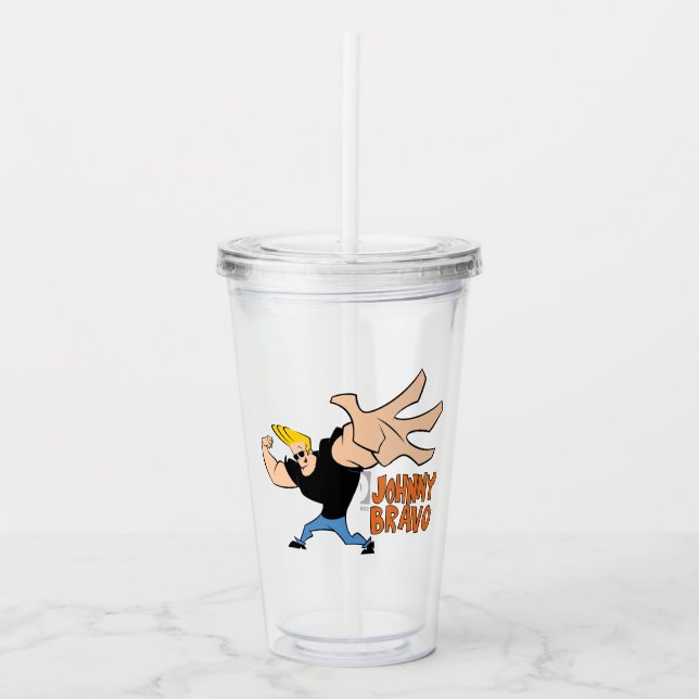 Verre En Acrylique Johnny Bravo Pose Iconique (Devant)