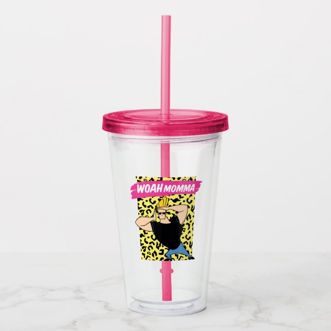 Verre En Acrylique Johnny Bravo - Woah Momma (Devant)