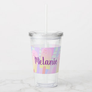 Verre En Acrylique Jolie glace pastel été Ombré