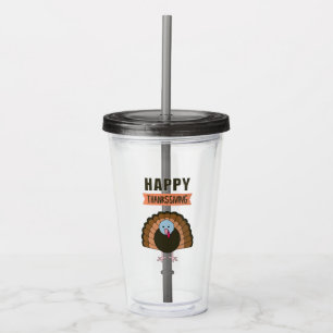 Verre En Acrylique Jour du bon thanksgiving Turquie Gratuit vacances