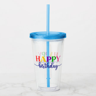 Verre En Acrylique Joyeux anniversaire