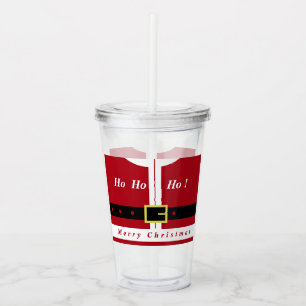 Verre En Acrylique Joyeux Noël - Père Noël - Cadeaux Pour Tous