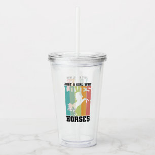 Verre En Acrylique Juste une fille qui aime les chevaux   Horse Girl