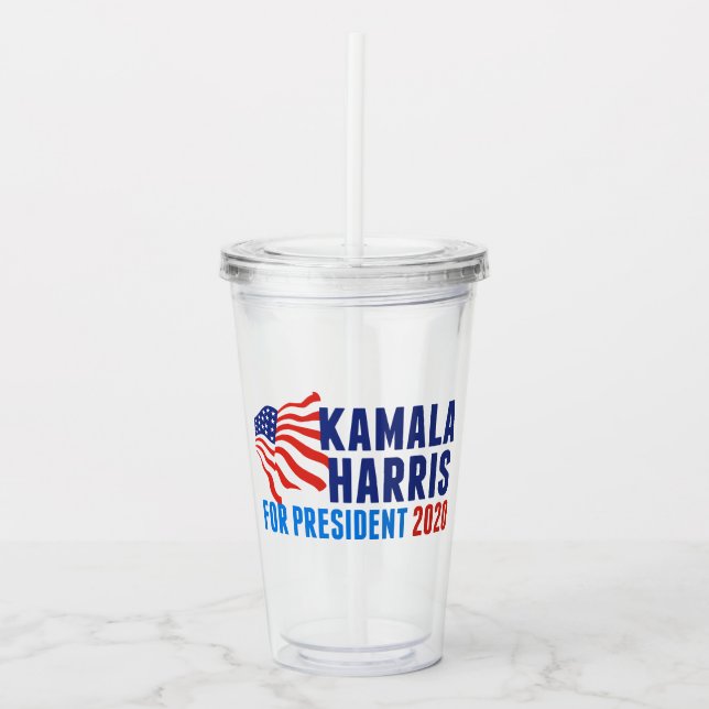Verre En Acrylique Kamala Harris pour le président 2020 (Devant)
