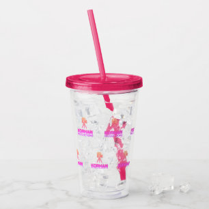 Verre En Acrylique Korman Productions YouTube Channel Pink Logo Carre