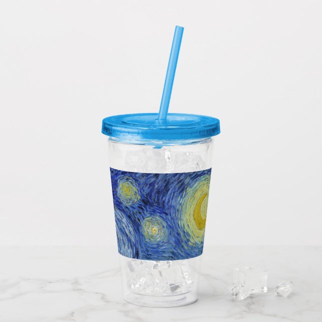 Verre En Acrylique La nuit étoilée de Van Gogh (Dos glace)