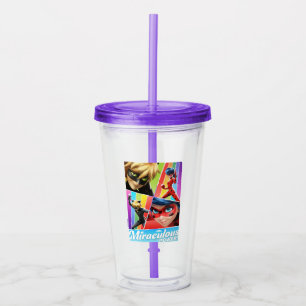 Verre En Acrylique Ladybug & Cat Noir Puissance Miraculeuse !