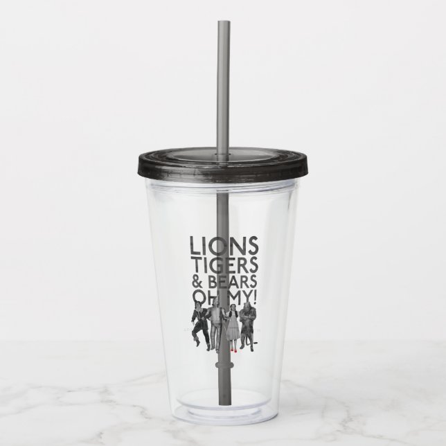 Verre En Acrylique L'Assistant D'Oz™ | Lions Tigers & Ours Oh My! (Devant)