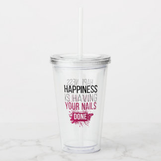 Verre En Acrylique Le bonheur mignon a vos clous faits