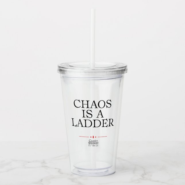 Verre En Acrylique Le Chaos Est Une Échelle (Devant)