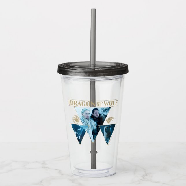 Verre En Acrylique Le Dragon et le Wolf Daenerys & Jon Graphic (Devant)