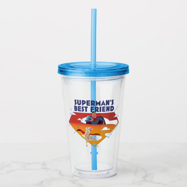 Verre En Acrylique Le meilleur ami de Superman (Devant)