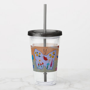 Verre En Acrylique Le rêve papillon