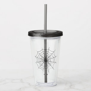 Verre En Acrylique Le Web d'un simple araignée